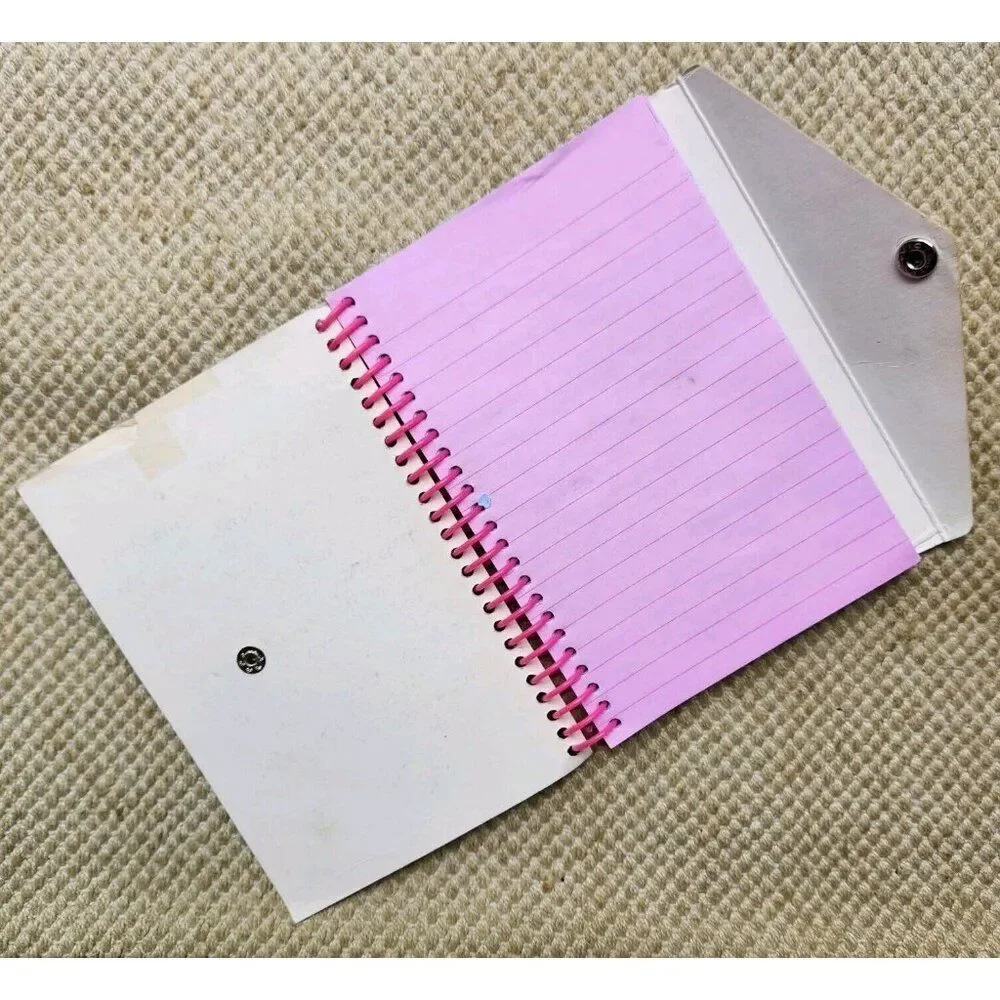 Vintage LISA FRANK Spiral Bound Rainbow Lollipop Horse Paper Notebook 90s Snap